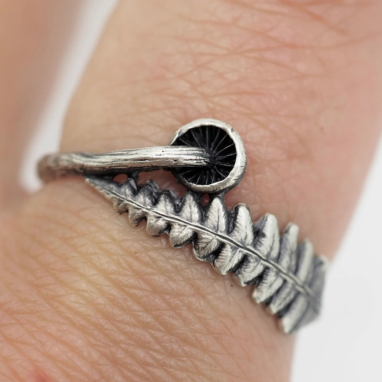 Fern and mushroom ring - Sterling Silver - Kimi