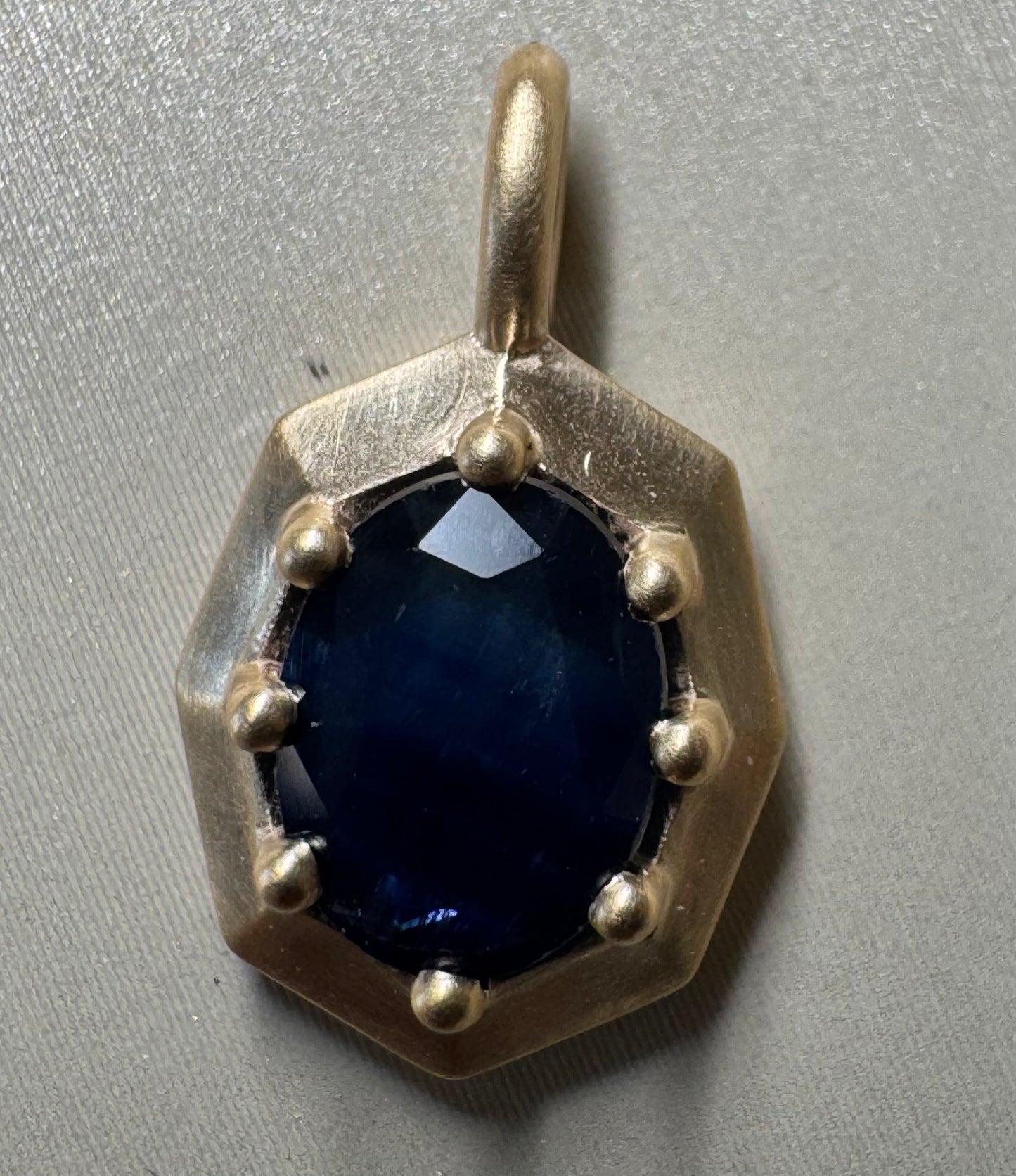 1.42 Blue Sapphire Audrey Pendant