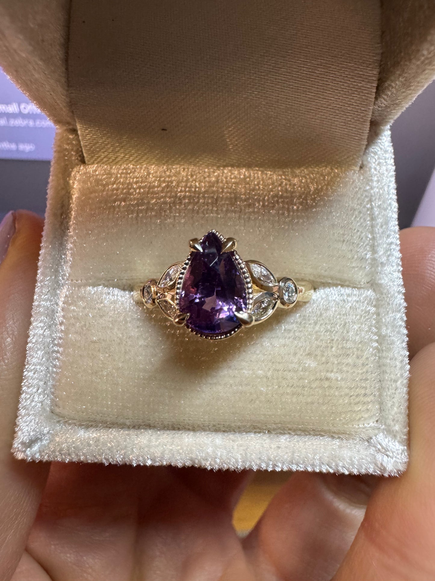2.02ct Purple Pear Sapphire Morgana