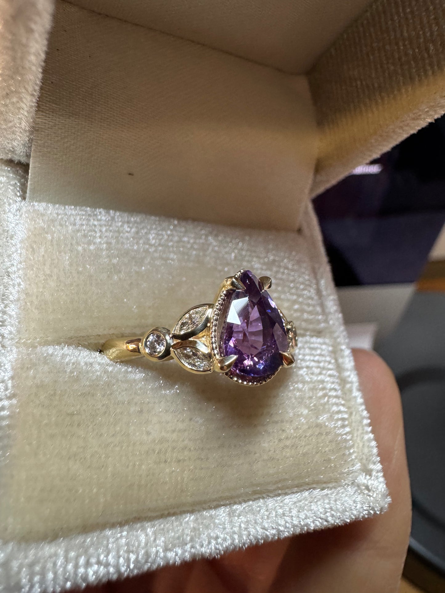 2.02ct Purple Pear Sapphire Morgana