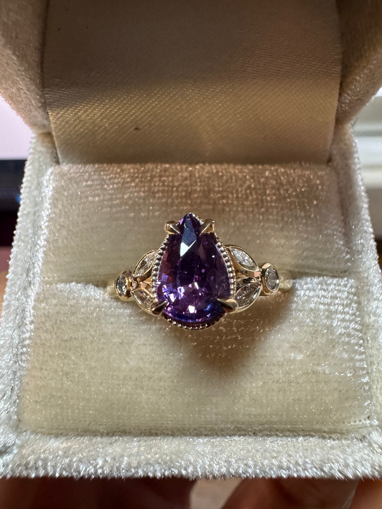 2.02ct Purple Pear Sapphire Morgana