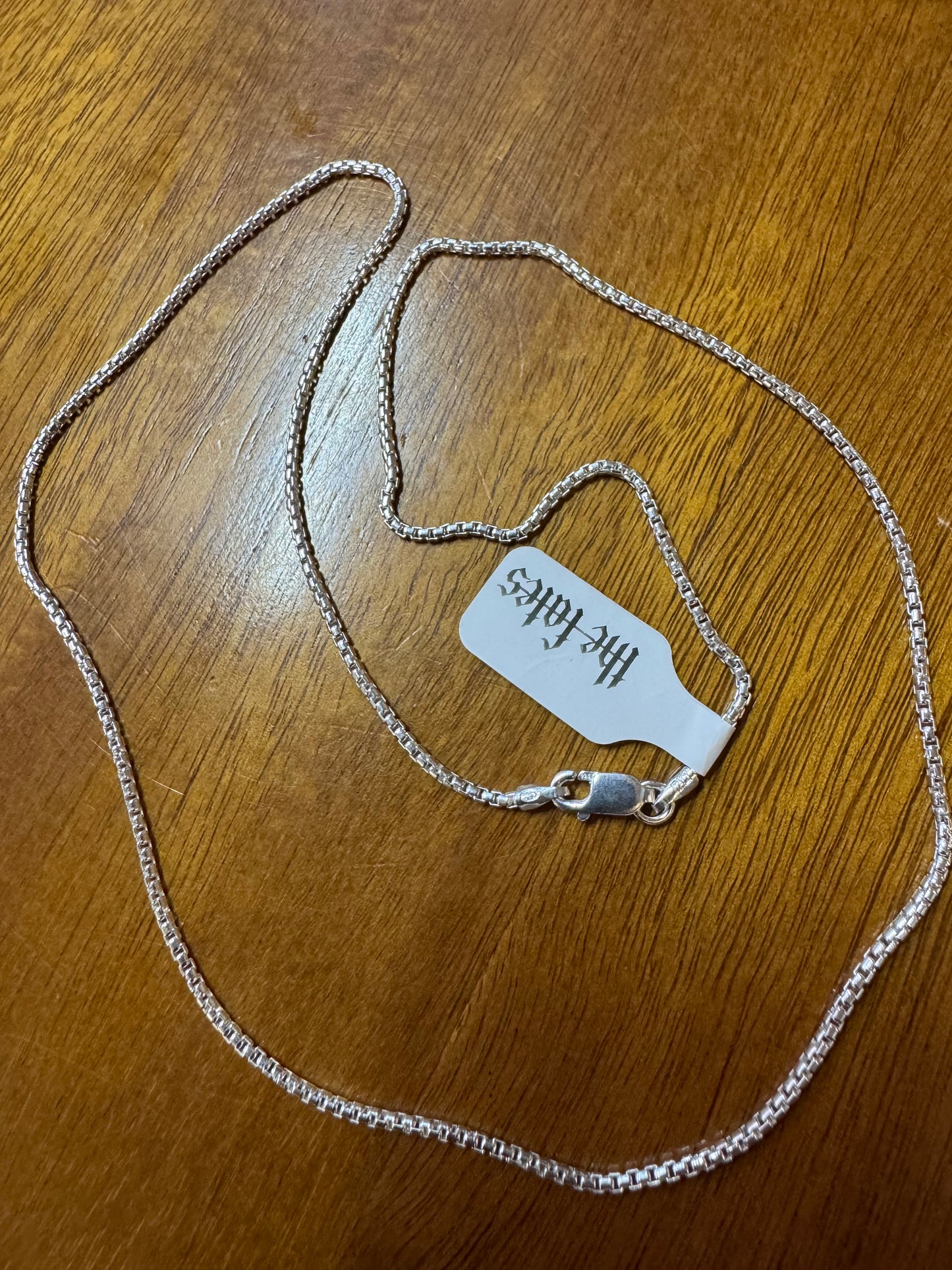 20"SS Rounded Box Chain 1.55mm