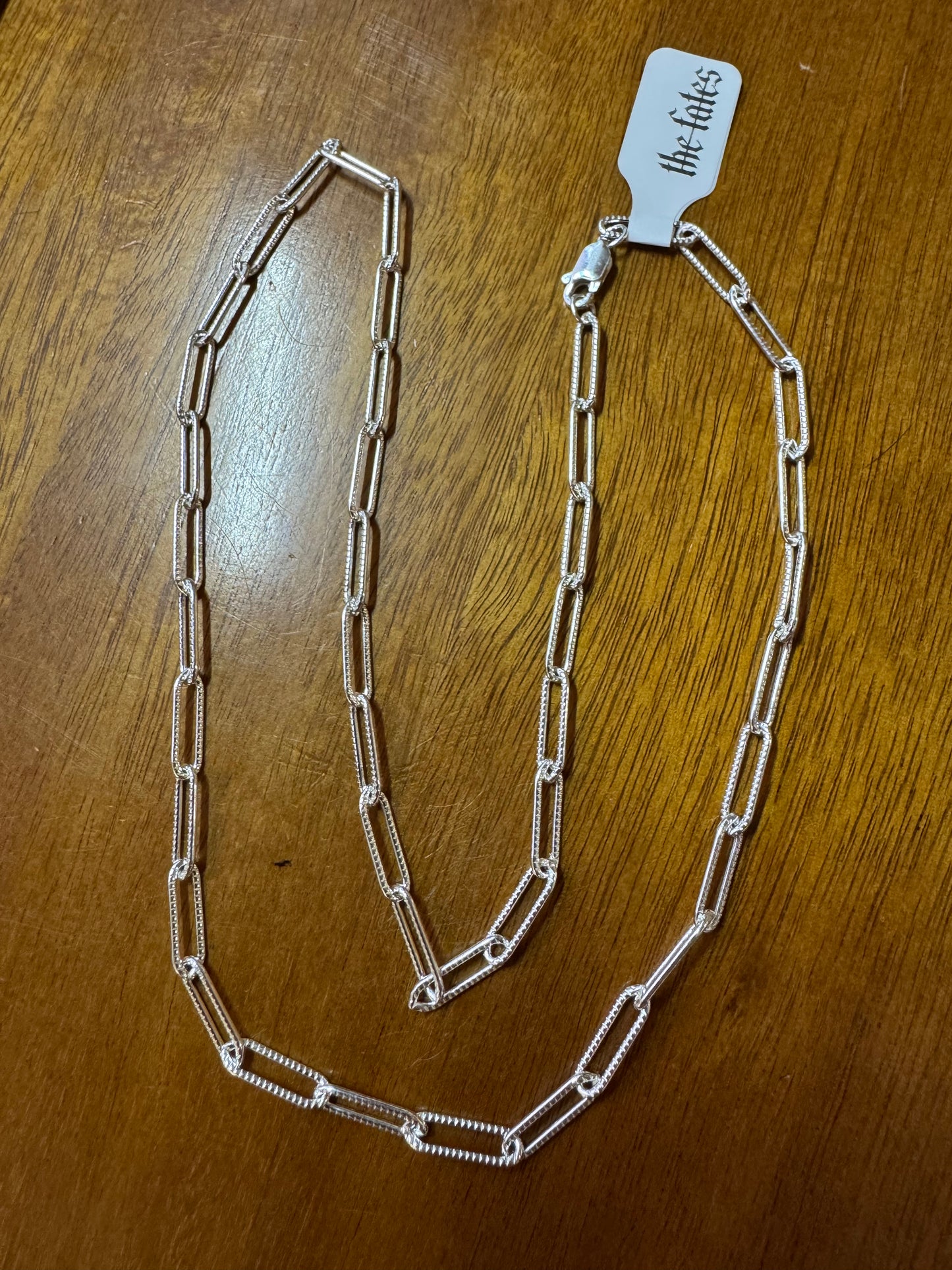 20" SS Elongated Oval Cable Chain 3.8mm