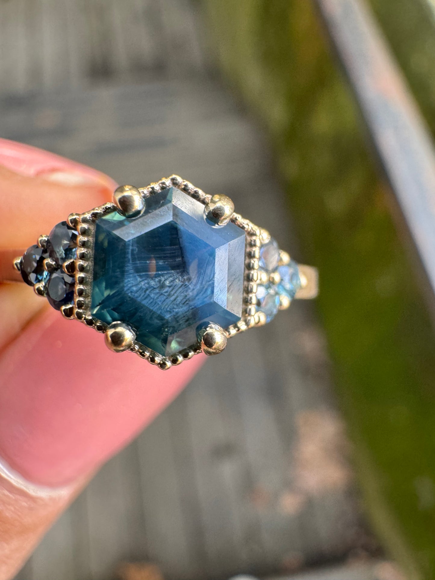 1.41ct Teal Blue Sapphire Caraway