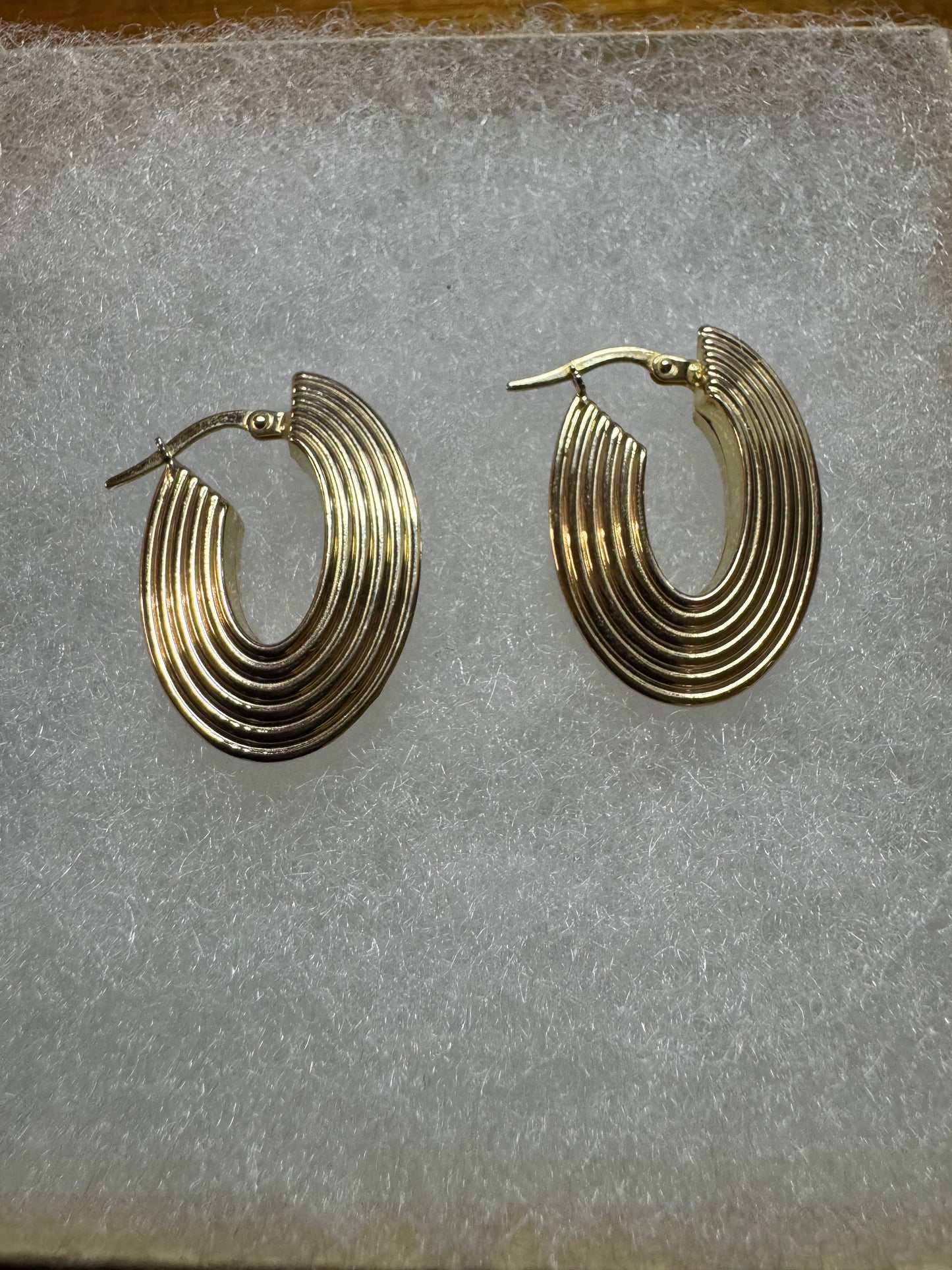 14k Yellow Gold Vintage Hoops