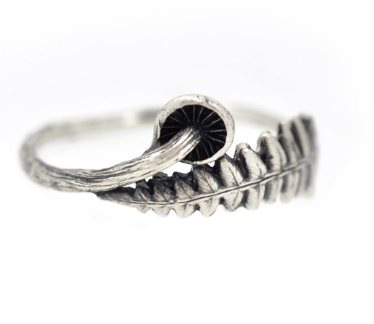 Fern and mushroom ring - Sterling Silver - Kimi
