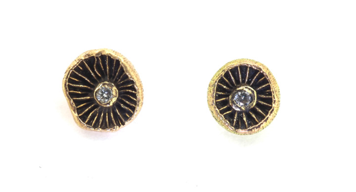 Mushroom Cap Stud Earrings