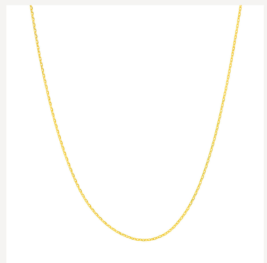 16” Cable Chain 0.65mm 14k Yellow Gold