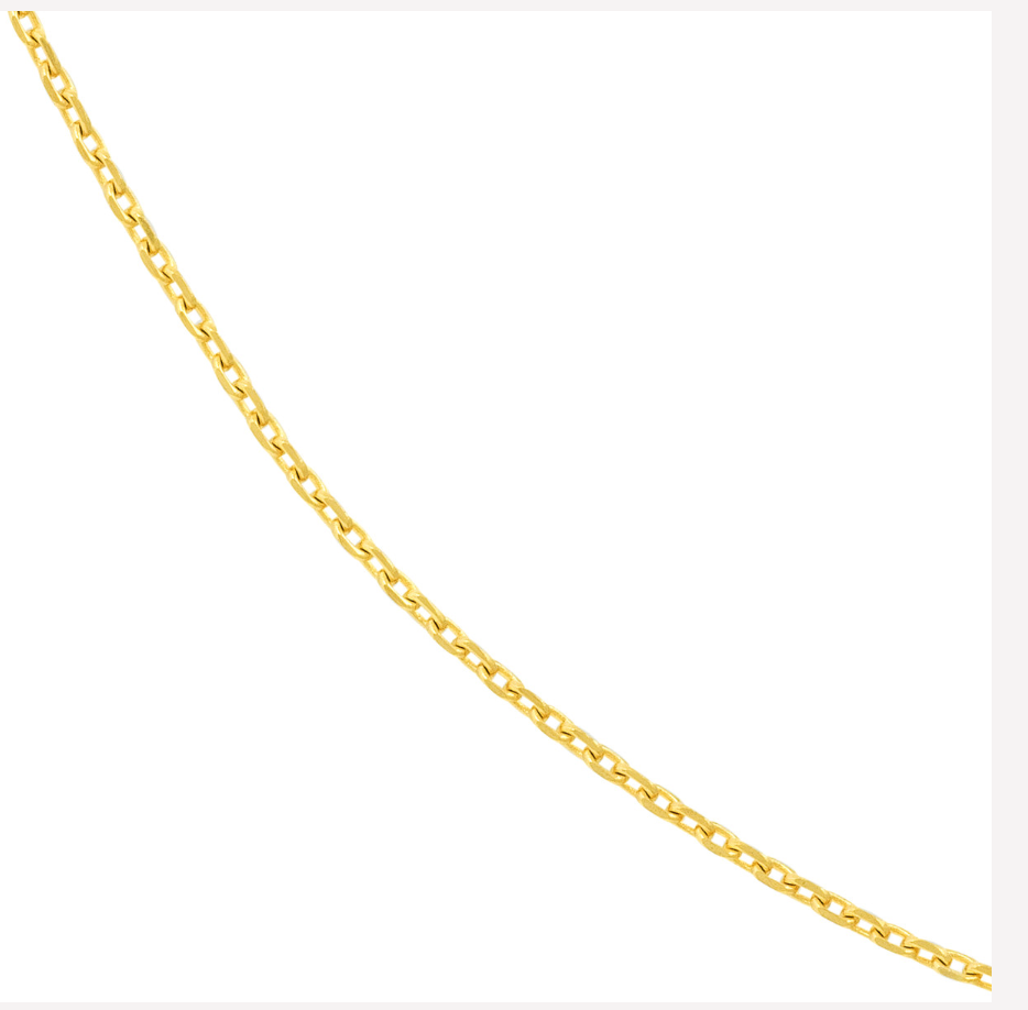 16” Cable Chain 0.65mm 14k Yellow Gold