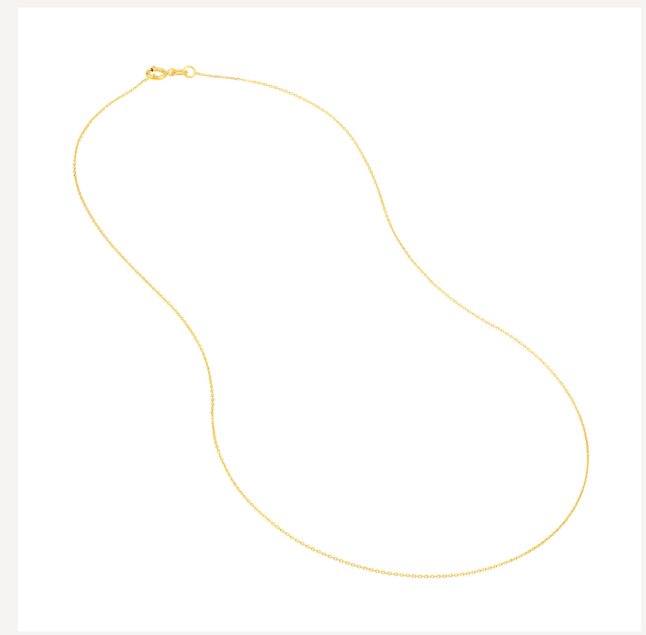 16” Cable Chain 0.65mm 14k Yellow Gold