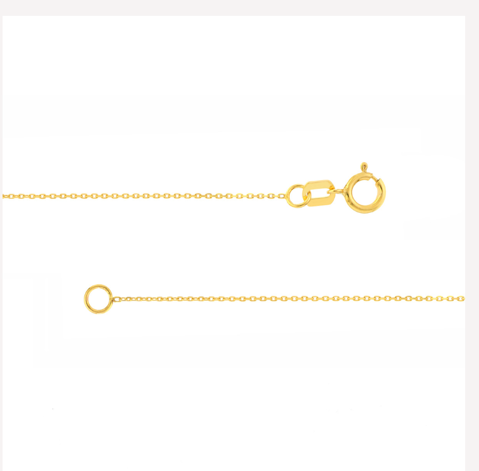 16” Cable Chain 0.65mm 14k Yellow Gold