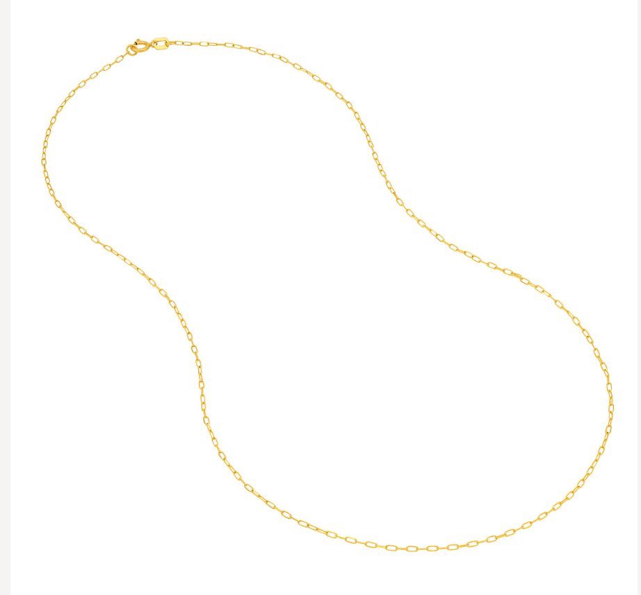 20” 14k yellow gold d/c Forzentina chain 1.10mm
