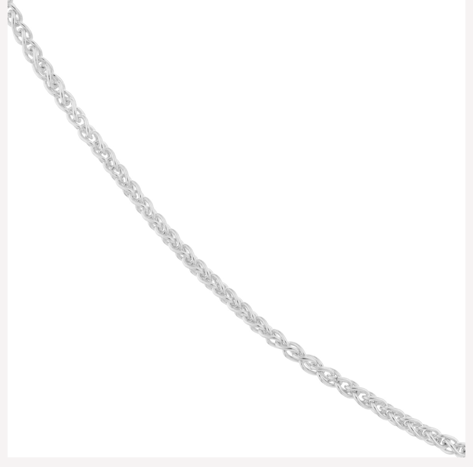 16" 1.05mm Wheat Chain 10K White Gold