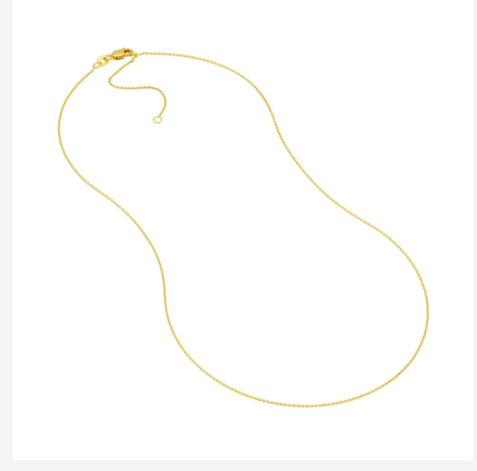 18" Adj 0.90mm Tight Cable Chain