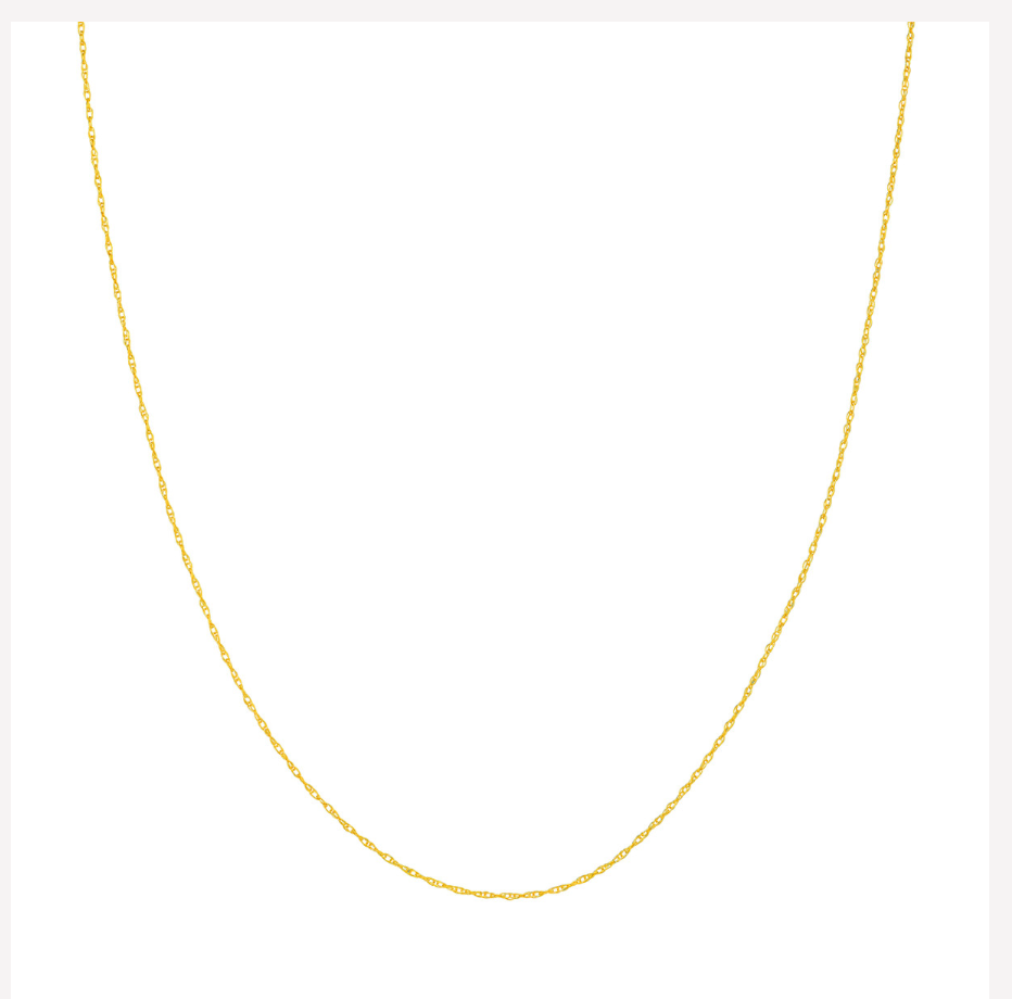 18" 0.95mm Rope Chain 14k Yellow