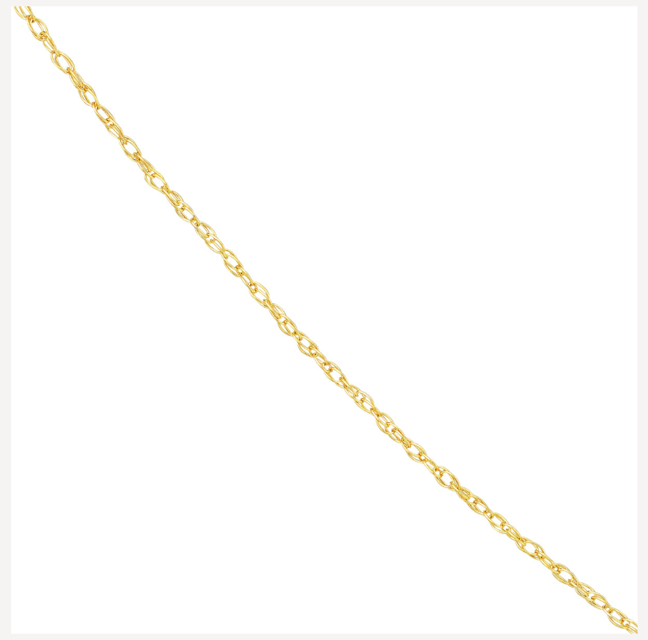 18" 0.95mm Rope Chain 14k Yellow
