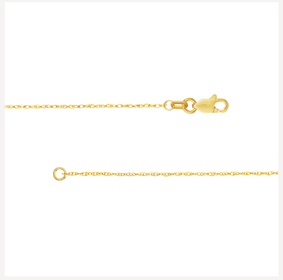 18" 0.95mm Rope Chain 14k Yellow