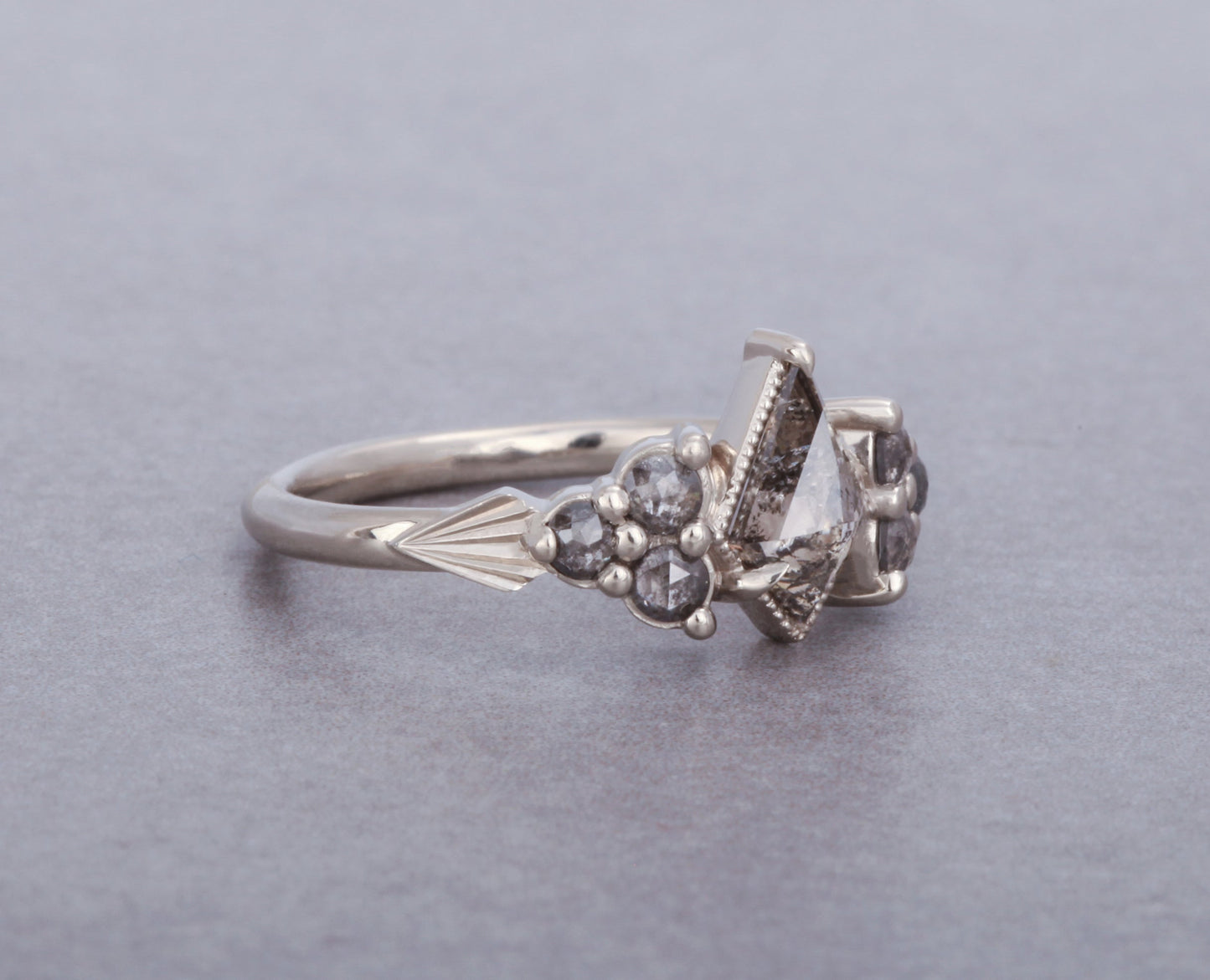 14k White Gold Diamond Juniper Ring