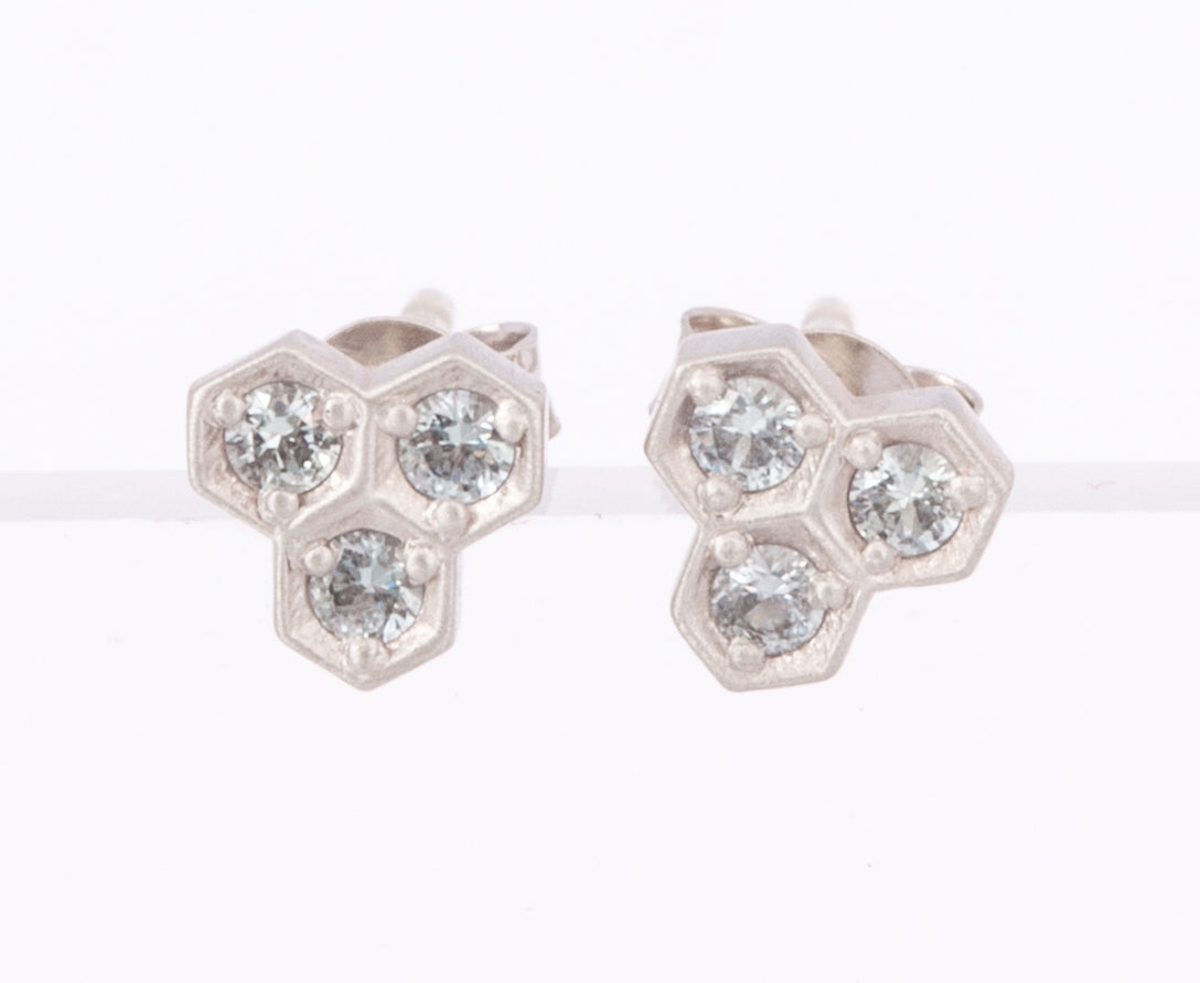 Honeycomb Studs with Stones