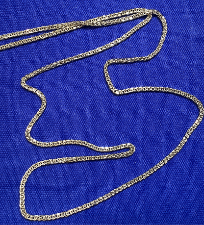 20” 14k yellow gold square wheat chain 1.25mm