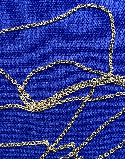 18” 14k yellow gold open cable chain, 1.20mm