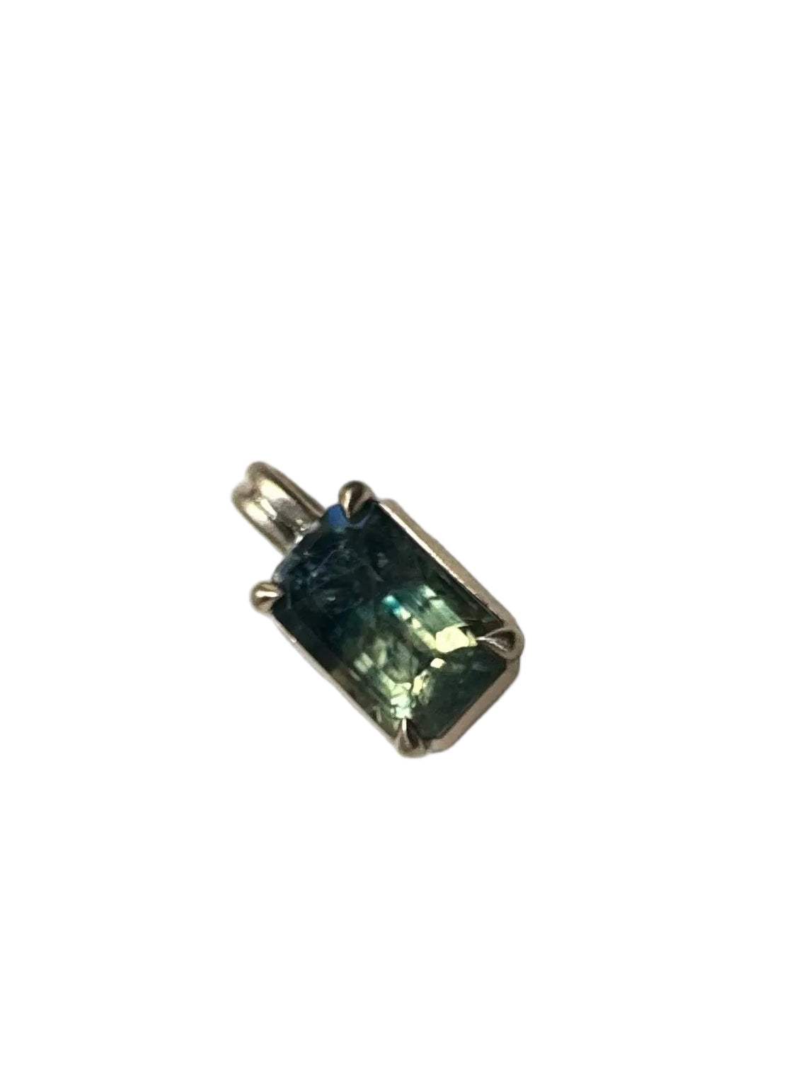 14k Yellow Gold 2.18ct Montana Parti Sapphire pendant