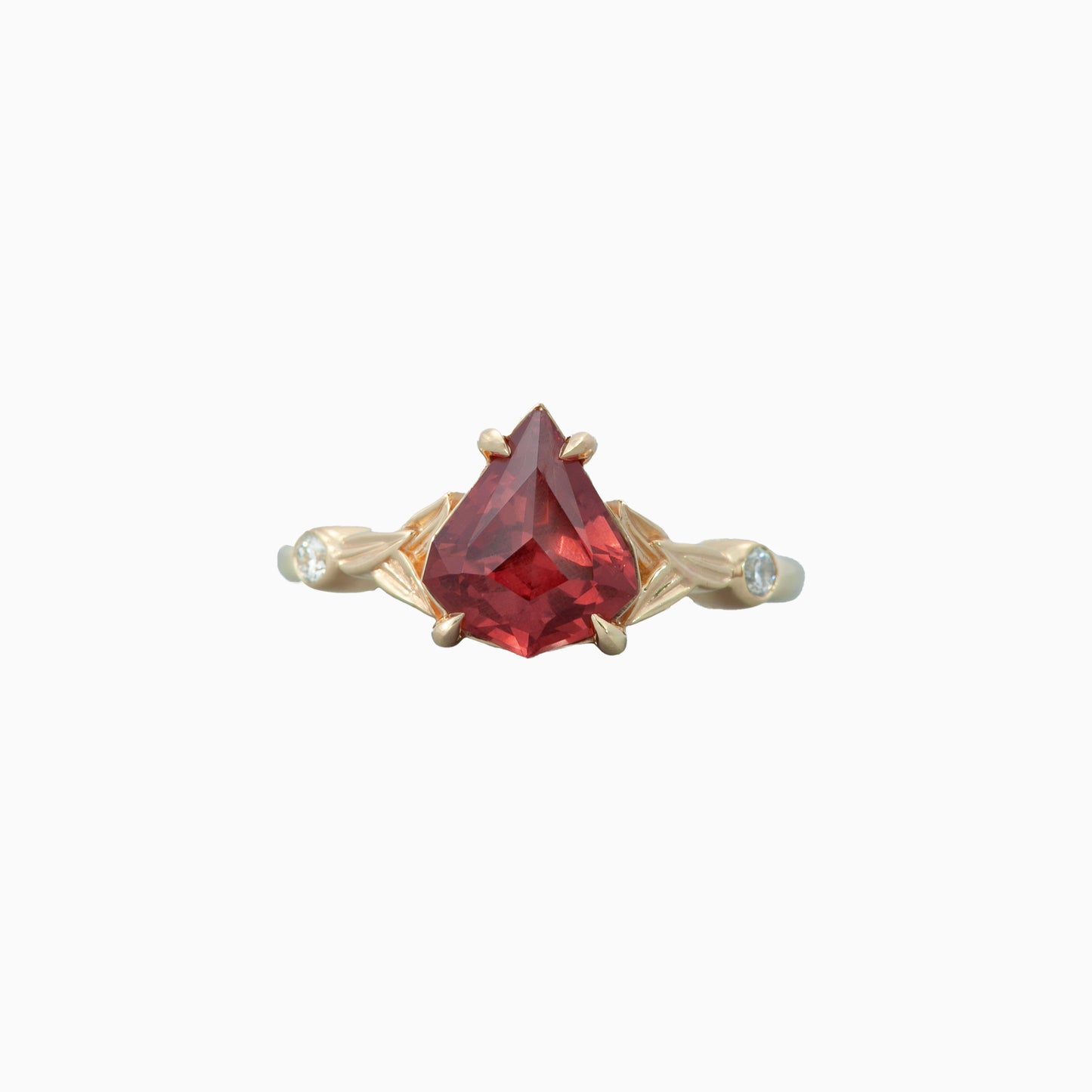 2.21ct Malaya Garnet  Ring
