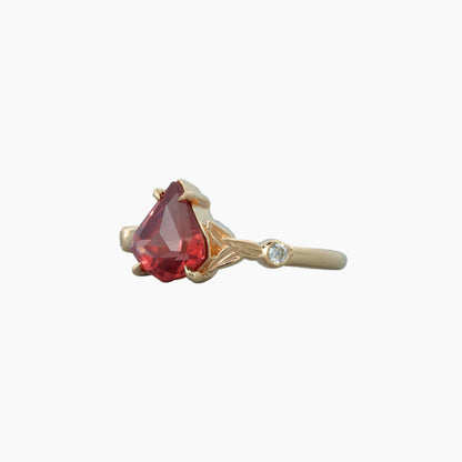 2.21ct Malaya Garnet  Ring