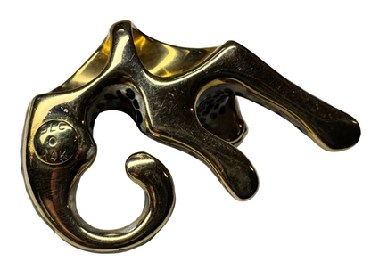 Vintage Enamel Leopard Slider Pendant