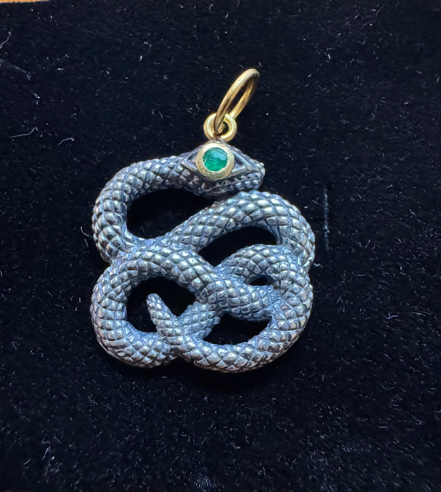 Snake w/ Emerald Eye Pendant - Prehistoric Works