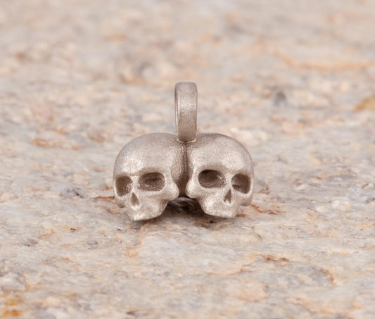 White Gold Make Old Bones Pendant