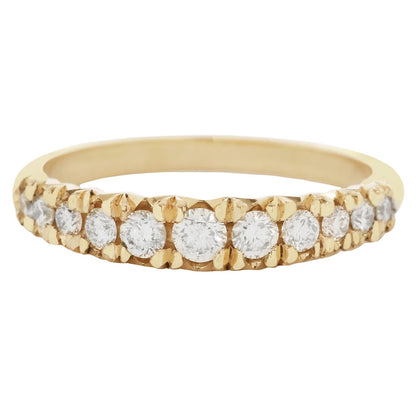 White Diamond Bateau Band 14K Yellow Gold - Kima