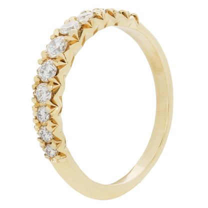 White Diamond Bateau Band 14K Yellow Gold - Kima