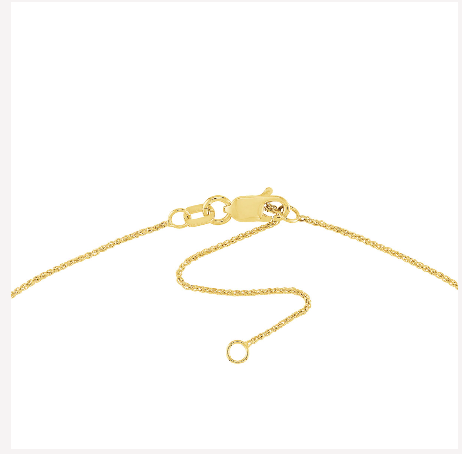 0.85mm Adjustable Round Wheat Chain 14k Yellow