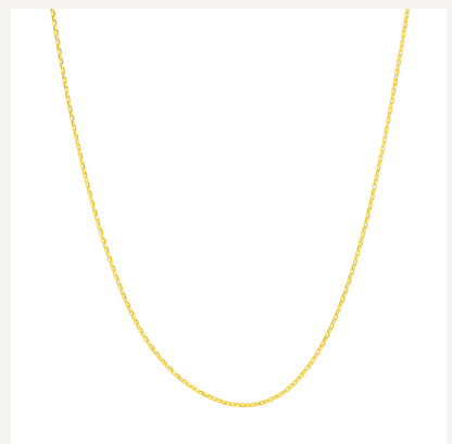 16” Cable Chain 0.65mm 14k Yellow Gold