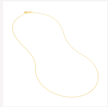 16” Cable Chain 0.65mm 14k Yellow Gold