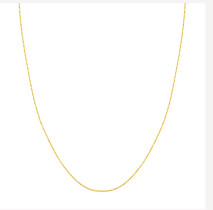 18” 14k yellow gold open cable chain, 1.20mm