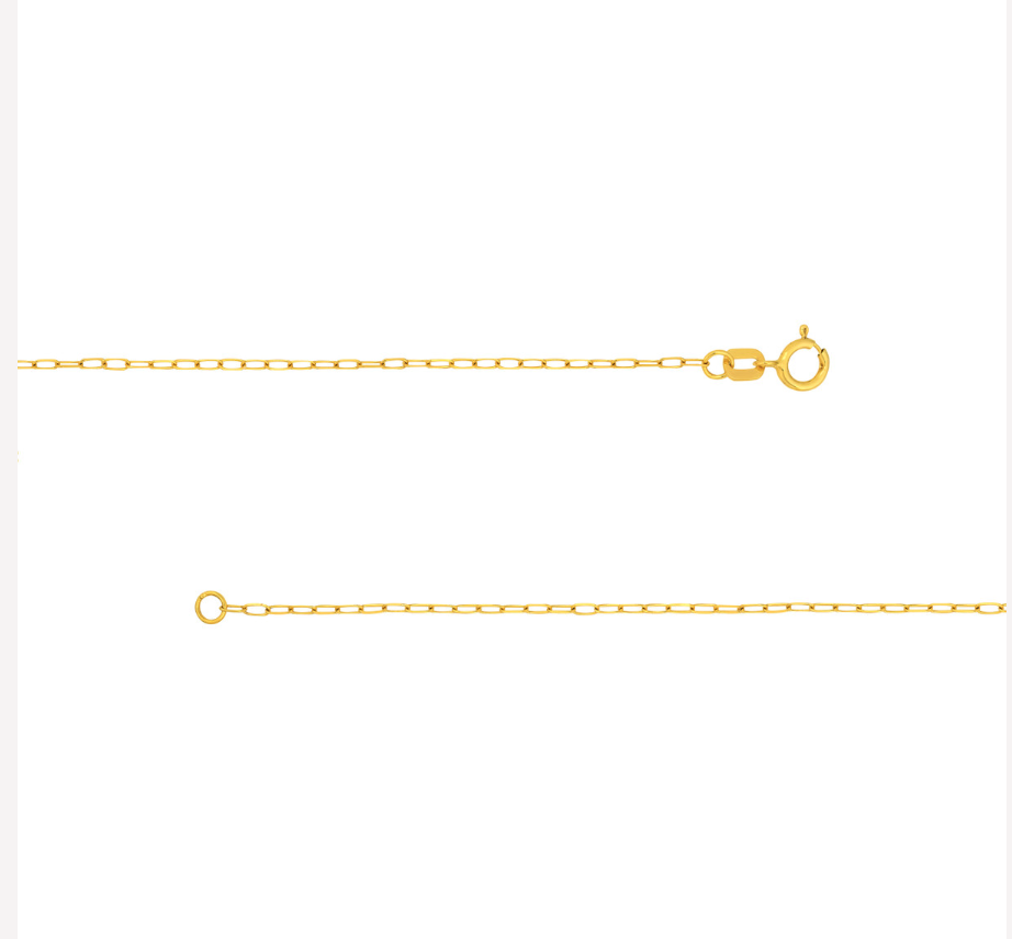 20” 14k yellow gold d/c Forzentina chain 1.10mm