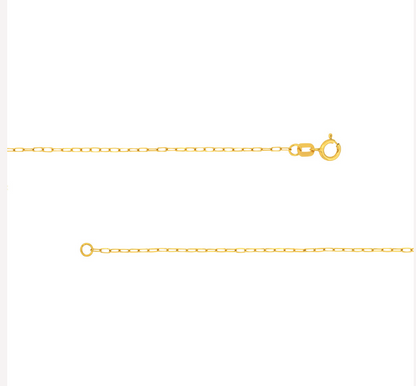 20” 14k yellow gold d/c Forzentina chain 1.10mm