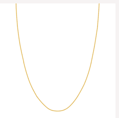 18” 14k yellow gold square wheat chain 1.25mm