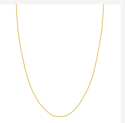 20” 14k yellow gold square wheat chain 1.25mm